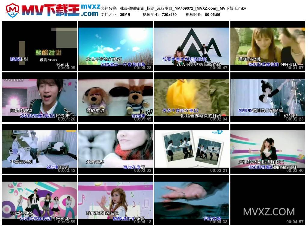 魏晨-酸酸甜甜_国语_流行歌曲_MA409072